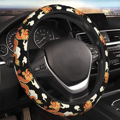 Strawberry Neoprene Steering Wheel Cover for Women & Men - Universal 15 Inch Non-Slip Cute Steering Wheel Cover, Fits Most Cars, SUVs, Auto Vehicles in Kuwait