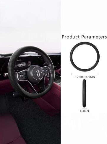 Silicone Anti Skid Car Steering Wheel Cover - Universal Fit Non-Slip Steering Wheel Protector Wrap, Easy Clip-On Installation & Anti-Sweat Grip in Kuwait