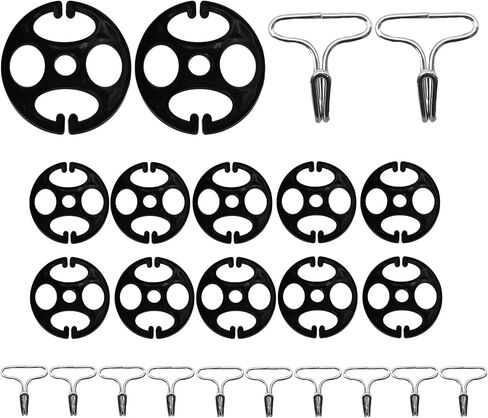 24PCS Car Seat Cover Plum Plate Metal Hook, Automotive Seat Covers Accessories, 12PCS Plastic Car Seat Covers Chucks, Metal Hooks Locking Clip Plastic Card Fixed Fastener Buckle for Car Seats in Kuwait