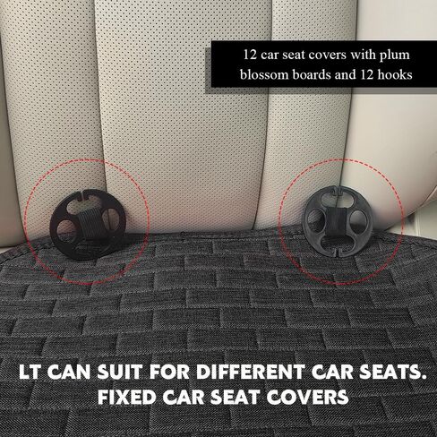 24PCS Car Seat Cover Plum Plate Metal Hook, Automotive Seat Covers Accessories, 12PCS Plastic Car Seat Covers Chucks, Metal Hooks Locking Clip Plastic Card Fixed Fastener Buckle for Car Seats in Kuwait