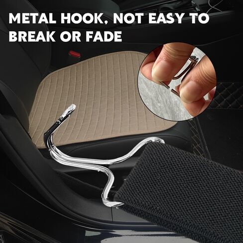 24PCS Car Seat Cover Plum Plate Metal Hook, Automotive Seat Covers Accessories, 12PCS Plastic Car Seat Covers Chucks, Metal Hooks Locking Clip Plastic Card Fixed Fastener Buckle for Car Seats in Kuwait