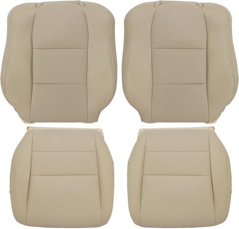 GXARTS Black Driver and Passenger Side Bottom & Top Lean Back Replacement Perforated Leather Seat Cover Fit for Acura TL 2005 2006 2007 2008 in Kuwait