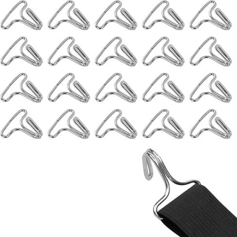 20 PCS Car Seat Cover Hooks, Locking Clip for Car Seat Headrest Cushion, Metal Vehicle Seat Mat Pad Fixing Hanger Hook, Bag Straps Hook Fastener Replacement, Automotive Seat Cover Accessories in Saudi Arabia