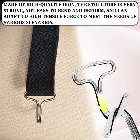 20 PCS Car Seat Cover Hooks, Locking Clip for Car Seat Headrest Cushion, Metal Vehicle Seat Mat Pad Fixing Hanger Hook, Bag Straps Hook Fastener Replacement, Automotive Seat Cover Accessories in Saudi Arabia