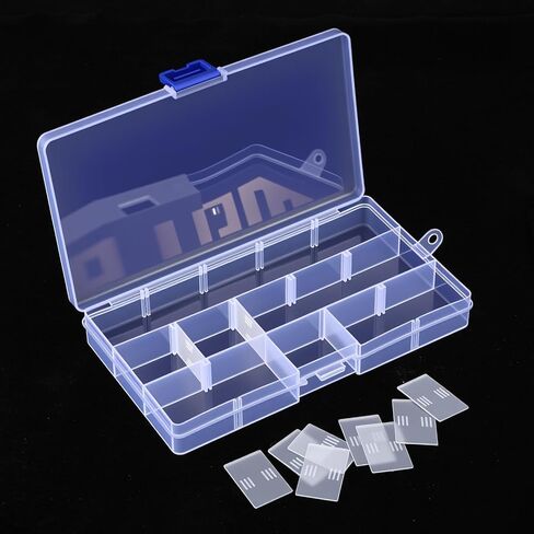 24 Pack 15 Grids Clear Plastic Bead Organizer Box Small Craft Organizer Box Storage Container with Adjustable Dividers for Jewelry Crafts Fishing Tackle Small Parts in Saudi Arabia
