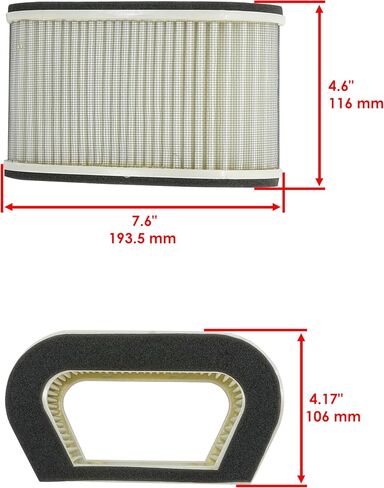 Caltric Air Filter Cleaner Compatible with Yamaha R1 Yzfr1 Yzf-R1 1998 1999 2000 2001 in Kuwait