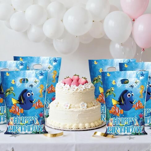 Autrpoweo 30Pack Finding Nemo party Gift Bags Gooddie Bags Birthday Decoration Gift Bags Finding Nemo Birthday Party Decorations in Saudi Arabia