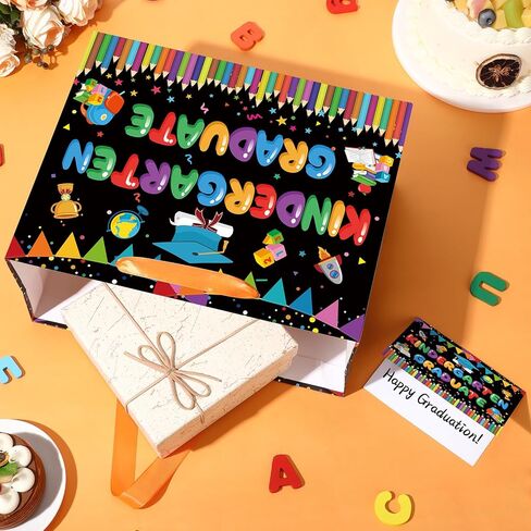 Kindergarten Graduation Gift Bag with Tissue Paper and Greeting Card Large Preschool Graduation Wrapping Paper Bag for Kids Boys Girls Class of 2026 Kindergarten Graduates Goodie Treat Bags in Kuwait