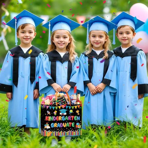 Kindergarten Graduation Gift Bag with Tissue Paper and Greeting Card Large Preschool Graduation Wrapping Paper Bag for Kids Boys Girls Class of 2026 Kindergarten Graduates Goodie Treat Bags in Kuwait