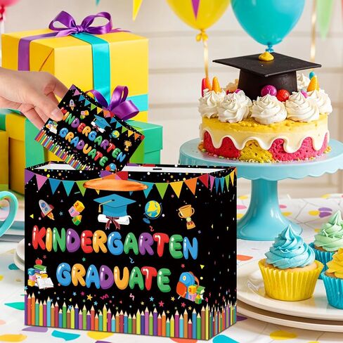 Kindergarten Graduation Gift Bag with Tissue Paper and Greeting Card Large Preschool Graduation Wrapping Paper Bag for Kids Boys Girls Class of 2026 Kindergarten Graduates Goodie Treat Bags in Kuwait