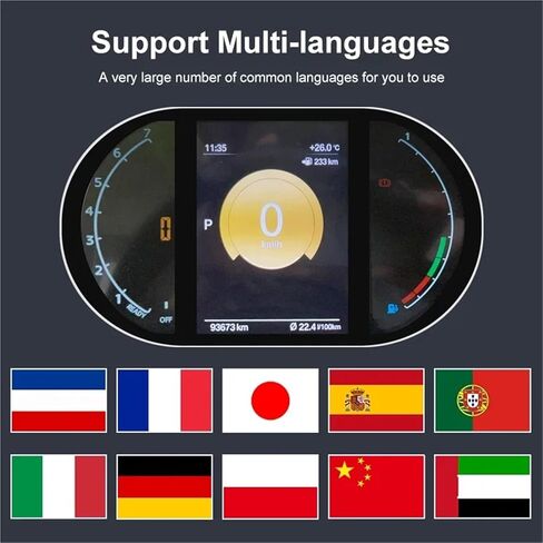 Digital Cluster Compatible for BMW MINI R55 R56 R57 R58 R59 R60 2007-2016 R Series Dashboard Speedometer LCD Instrument Panel Switching in Saudi Arabia