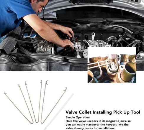 Valve Collet Pick Up Tool Magnetic Valve Keepers Installer Removal Tool Compatible With Most Vehicles in Kuwait