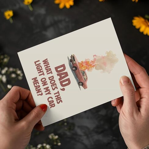 Father's Day Card for Dad from Daughter, Humorous Fathers Day Cards for Dad, with Envelope Sticker in Saudi Arabia