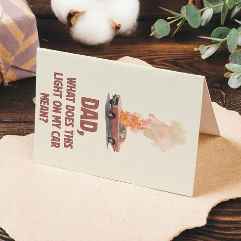 Father's Day Card for Dad from Daughter, Humorous Fathers Day Cards for Dad, with Envelope Sticker in Saudi Arabia