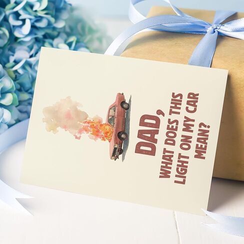 Father's Day Card for Dad from Daughter, Humorous Fathers Day Cards for Dad, with Envelope Sticker in Saudi Arabia