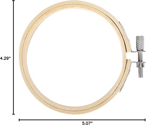 Bamboo Embroidery Hoops, Adjustable and Sturdy Material, Embroidery Rings, 12pcs Compact Set, for Cross Stitch, Sewing Crafts, DIY Projects, Hand Embroidery, Quilting, Beginners, H in Kuwait