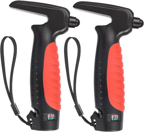 Car Door Assist Handle for Elderly 2 Pack, Portable Vehicle Support Handle Car Door Assist Bar for Elderly, Car Cane for Elderly with Seat Belt Cutter & Window Breaker, Car Assist Handle for Seniors in Kuwait