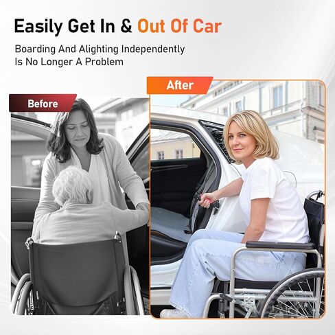 Car Door Assist Handle for Elderly 2 Pack, Portable Vehicle Support Handle Car Door Assist Bar for Elderly, Car Cane for Elderly with Seat Belt Cutter & Window Breaker, Car Assist Handle for Seniors in Kuwait
