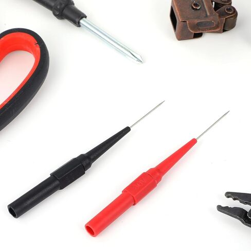 6 Pcs 0.7 Mm Back Probe Kit Automotive Stainless Steel Back Probe Pins Kit, Non-Destructive Insulation Wire Piercing Test Leads Multimeter Tester Probes Needle for Banana Socket Plug Car Tester in Saudi Arabia