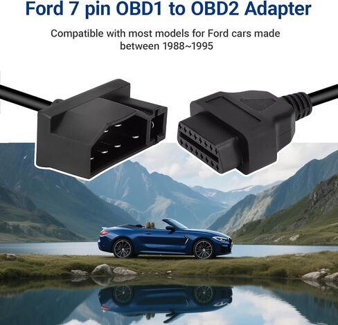 7 Pin OBD1 to OBD2 Adapter Replacement for Car Ford Code Reader Scanner Check Engine Repair Diagnostic Tool Cable Connector in Saudi Arabia