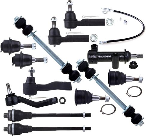 13pc Set Front Suspension Kit - Ball Joint, Idler Arm, Pitman Arm, Sway Bars, Tie Rod End Replacement for Chevrolet Silverado 2500 HD Classic in Kuwait