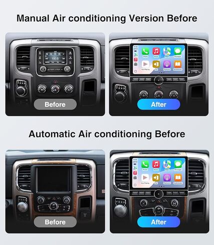 for Dodge Ram 1500 2500 3500 2013-2018 Stereo Upgrade Touch Screen Radio 9-inch Car Head Unit Wired Wireless CarPlay Android Auto GPS Navigation Type-C Fast Charger DSP Replacement (4+64GB) in Saudi Arabia
