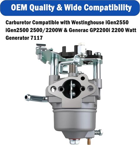 Carburetor Carb Assembly Compatible with Westinghouse iGen2550 iGen2500 2500/2200W & Generac GP2200i 2200 Watt Generator 7117 in Saudi Arabia
