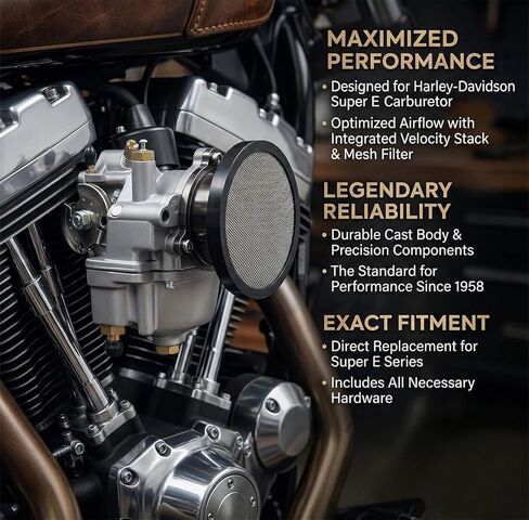 Aluminum Air Filter Velocity Stack for S&S Shorty Super E and G Series Carburetor (RED) in Saudi Arabia