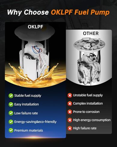 OKLPF Eletric Fuel Pump Assembly Compatible with 2007 2008 2009 2010 Ford Edge V6 3.5L,2007 2008 2009 2010 Lincoln MKX V6 3.5L,Replaces E2479M F1480A in Kuwait