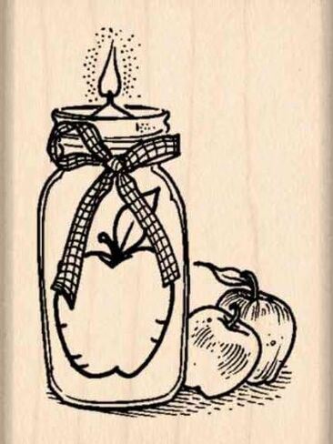 Spiced Apple Candle Rubber Stamp in Kuwait