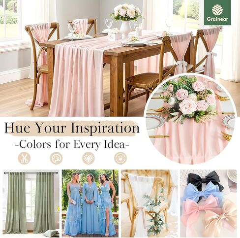 Light Blue Chiffon Fabric by The Yard – 60" Wide Soft Sheer Fabric for Sewing, Dressmaking, Wedding Arch Draping, Table Runner, Backdrop & DIY Craft Decorations (1 Yard) in Saudi Arabia
