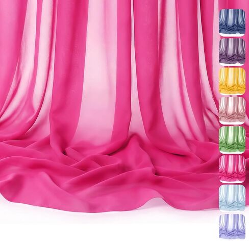 Light Blue Chiffon Fabric by The Yard – 60" Wide Soft Sheer Fabric for Sewing, Dressmaking, Wedding Arch Draping, Table Runner, Backdrop & DIY Craft Decorations (1 Yard) in Saudi Arabia