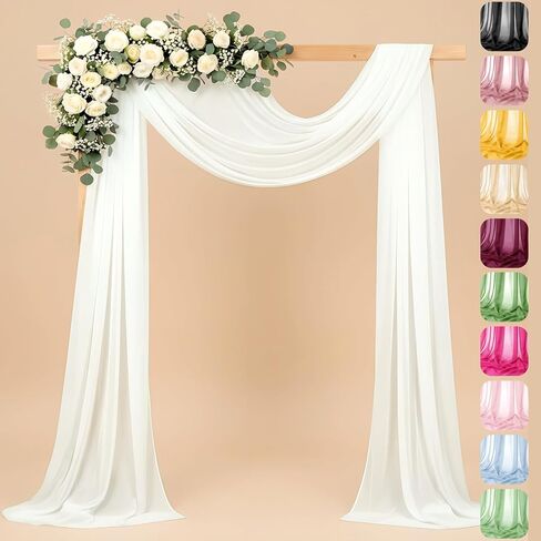 Light Blue Chiffon Fabric by The Yard – 60" Wide Soft Sheer Fabric for Sewing, Dressmaking, Wedding Arch Draping, Table Runner, Backdrop & DIY Craft Decorations (1 Yard) in Saudi Arabia