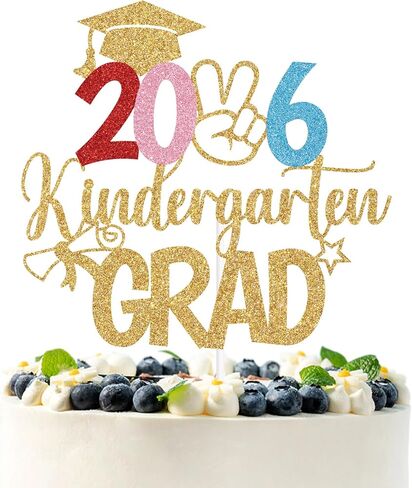 Pink Glitter 2026 Kindergarten Grad Cake Topper, Straight Outta Kindergarten/Out Pre-K, 2026 Pre-K Graduation Party Decorations Supplies in Saudi Arabia