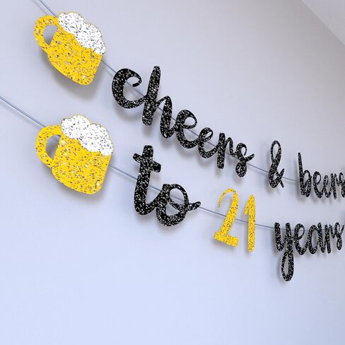 21st Birthday Decorations For Him Includes Banner, Backdrop, Tablecloth, Latex Balloons, Foil Balloons, Cake Topper, Cupcake Toppers & Hanging Swirls in Saudi Arabia