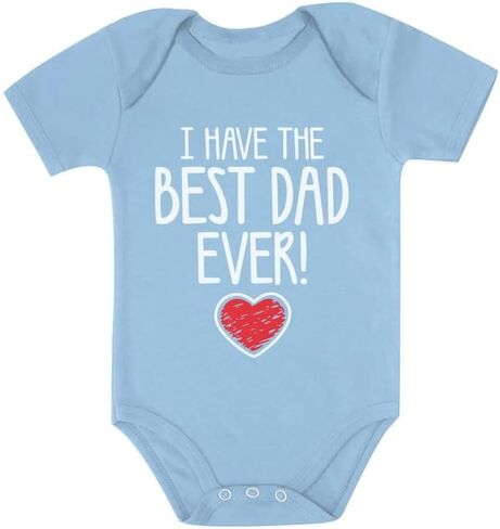 Tstars Best Dad Ever Outfit Gifts for Dads Baby Boy Girl Fathers Day Infant Bodysuit in Saudi Arabia