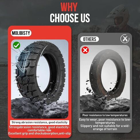 80/65-6 Scooter Tire Off Road,255x80 10x3 Tire and Tube Set,10 inch scooter tires Replacement for Nanrobot D4/D5/D6+/Apollo Pro/Kugoo Kirim M4 Pro/Varla Eagle One/Mantis 10 Electric Scooter in Saudi Arabia