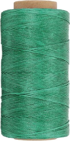 PATIKIL 284 Yard Flat Waxed Thread 150D 1mm Leather Sewing Cord for Repairing Shoes Bags Wallets Jewelry Making DIY Leather Craft, Yellow in Kuwait