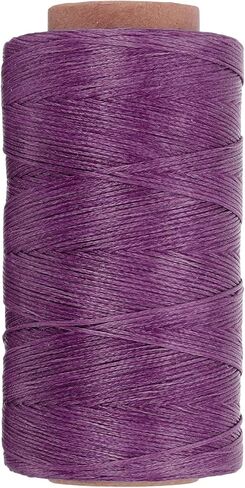 PATIKIL 284 Yard Flat Waxed Thread 150D 1mm Leather Sewing Cord for Repairing Shoes Bags Wallets Jewelry Making DIY Leather Craft, Yellow in Kuwait