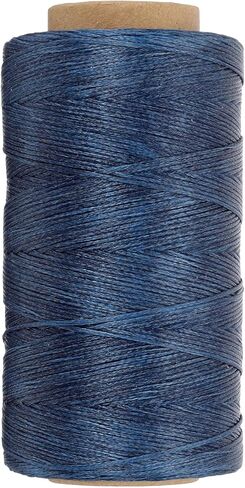 PATIKIL 284 Yard Flat Waxed Thread 150D 1mm Leather Sewing Cord for Repairing Shoes Bags Wallets Jewelry Making DIY Leather Craft, Yellow in Kuwait