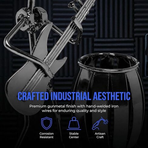 Guitar Decor Pen Organizer for Desk, Metal Pencil Holder Ornament, Music Gifts for Men Guitar Players, Cool Office Stuff & Desktop Decor in Kuwait