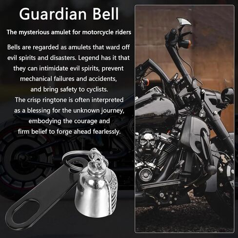 Motorcycle Biker Guardian Luck Riding Bell w/Key Chain Ring & Hanger for Bikers Riders, for Men Women Guard Riding Safety in Saudi Arabia