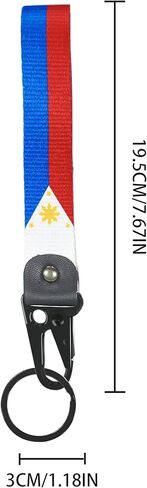 2-Pack Philippines Flag Car Keychain – Filipino Flag Wristlet Key Holder for Car Keys, Durable Key Fob for Drivers, Cultural Key Ring for Men & Women, Ideal for Cars, Bags & Backpacks in Saudi Arabia