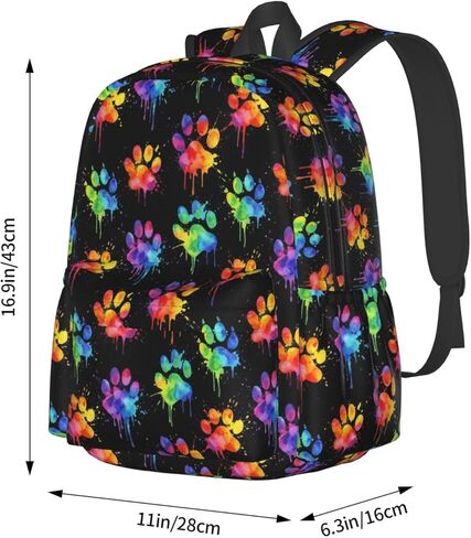 Perinsto Cute Dog Paws Backpack Laptop Backpack For Men Women, Lightweight Daypack Bookbag Rucksack For Daily Commutes Business Travel Hiking Camping in Saudi Arabia
