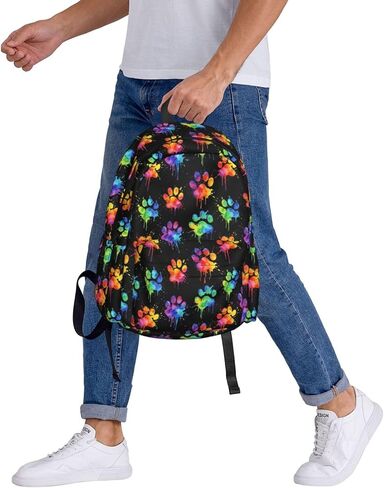Perinsto Cute Dog Paws Backpack Laptop Backpack For Men Women, Lightweight Daypack Bookbag Rucksack For Daily Commutes Business Travel Hiking Camping in Saudi Arabia
