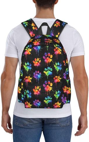 Perinsto Cute Dog Paws Backpack Laptop Backpack For Men Women, Lightweight Daypack Bookbag Rucksack For Daily Commutes Business Travel Hiking Camping in Saudi Arabia