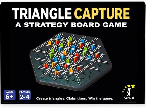 Strategy Board Game for Family Game Night - Fun Triangle Rubber Band Games for Kids Ages 6 and Up - Logic Challenge for 2-4 Players in Saudi Arabia