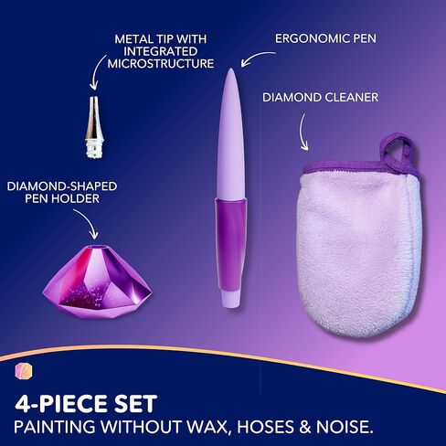 Picmondoo Flow Pen – Diamond Art Pen | No Electricity, No Wax – Pure Molecular Grip | Patented German Micro-Technology | Diamond Painting Accessory Tool for All Stone Types | Metal Tip, Pen & Holder in Saudi Arabia