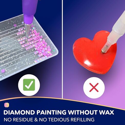 Picmondoo Flow Pen – Diamond Art Pen | No Electricity, No Wax – Pure Molecular Grip | Patented German Micro-Technology | Diamond Painting Accessory Tool for All Stone Types | Metal Tip, Pen & Holder in Saudi Arabia