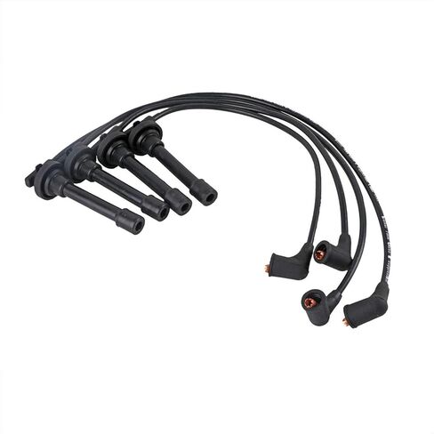 Ignition Spark Plug Wires 7mm (4PC Set) for 1988-1995 Honda Civic L4 1.5L for 1988-1991 Honda CRX for 1992-1993, 1996-2001 Acura Integra GS-R in Kuwait